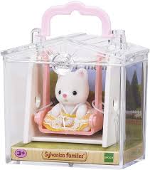 Sylvanian Families Baby Cat on Swing Carry Case