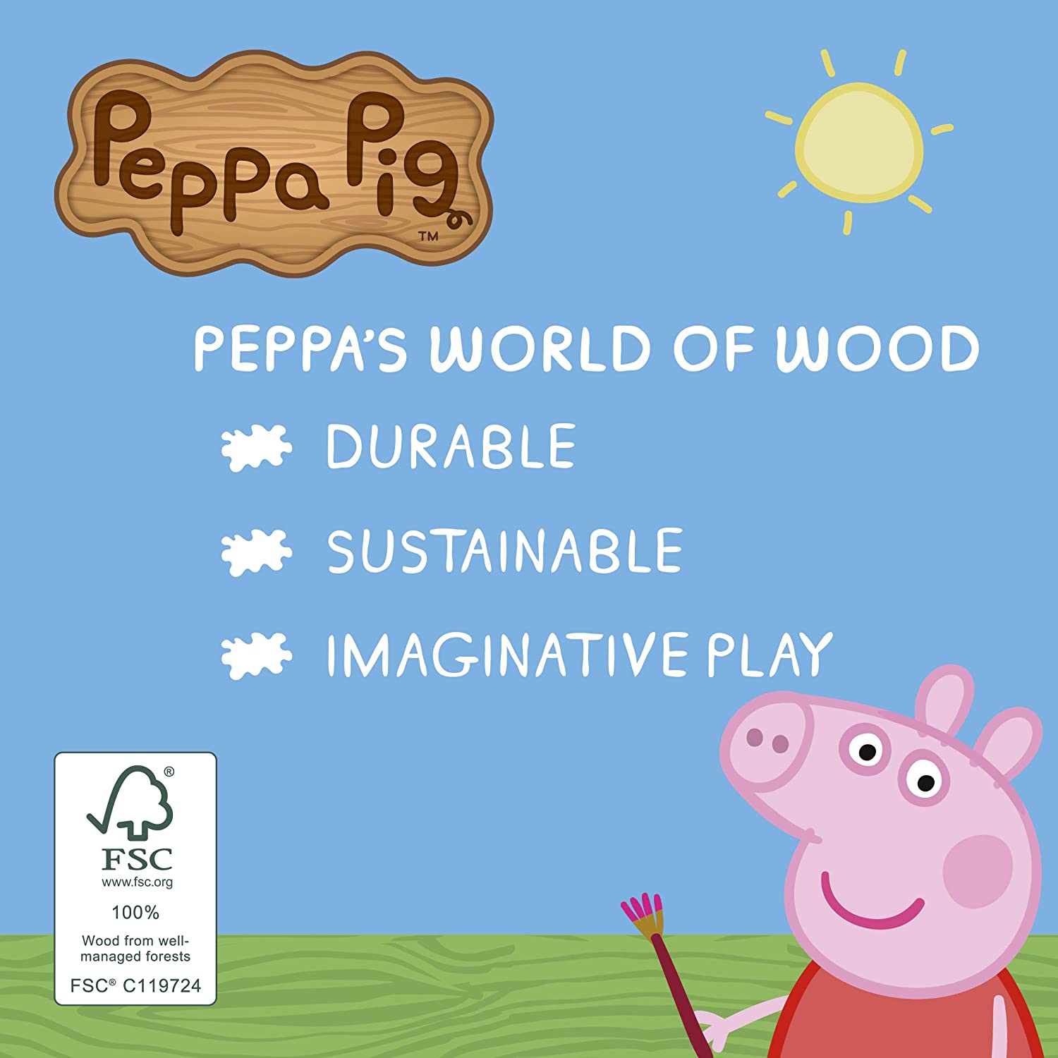 Peppa Pig Boat Wooden With Figure