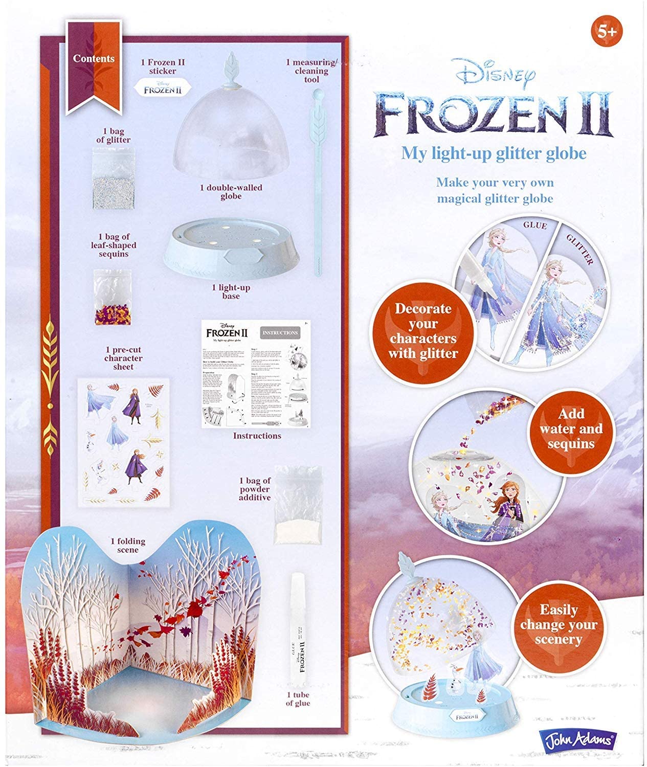 Frozen 2 Light Up Glitter Globe