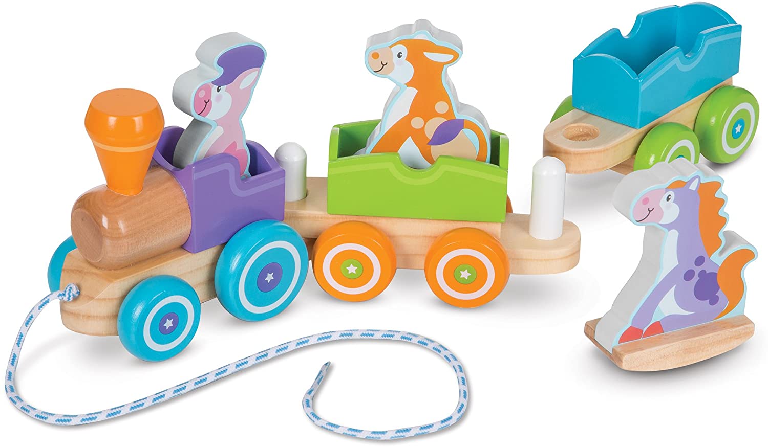 Rocking Pull Trains Farm Animals