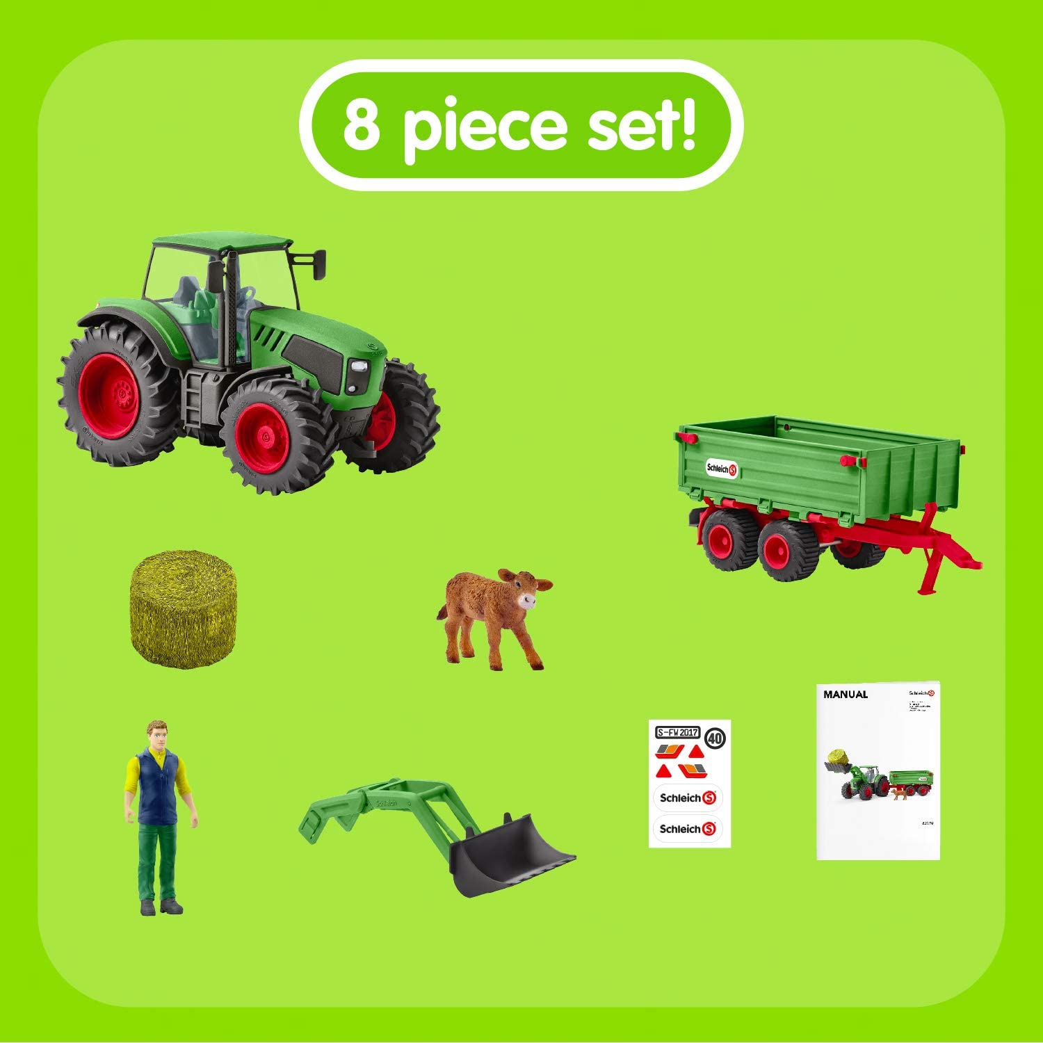 Schleich Tractor With Trailer