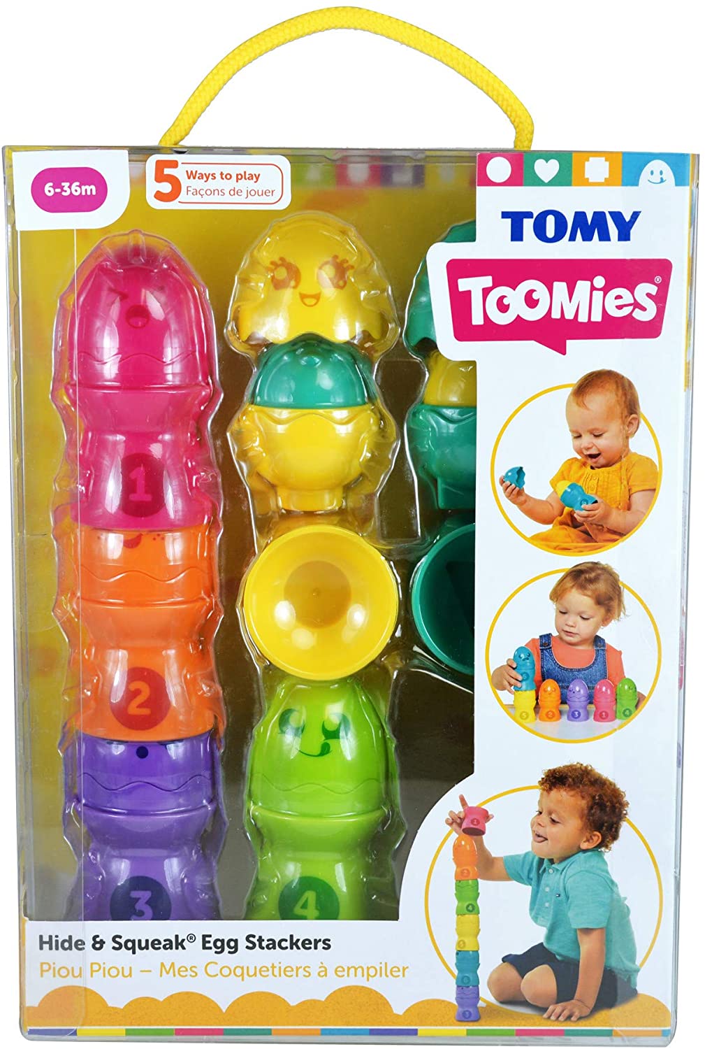 TOMY Hide & Squeak Egg Stackers