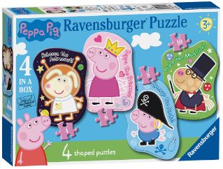 Peppa Pig Four Shaped Puzzles 4 In A Box