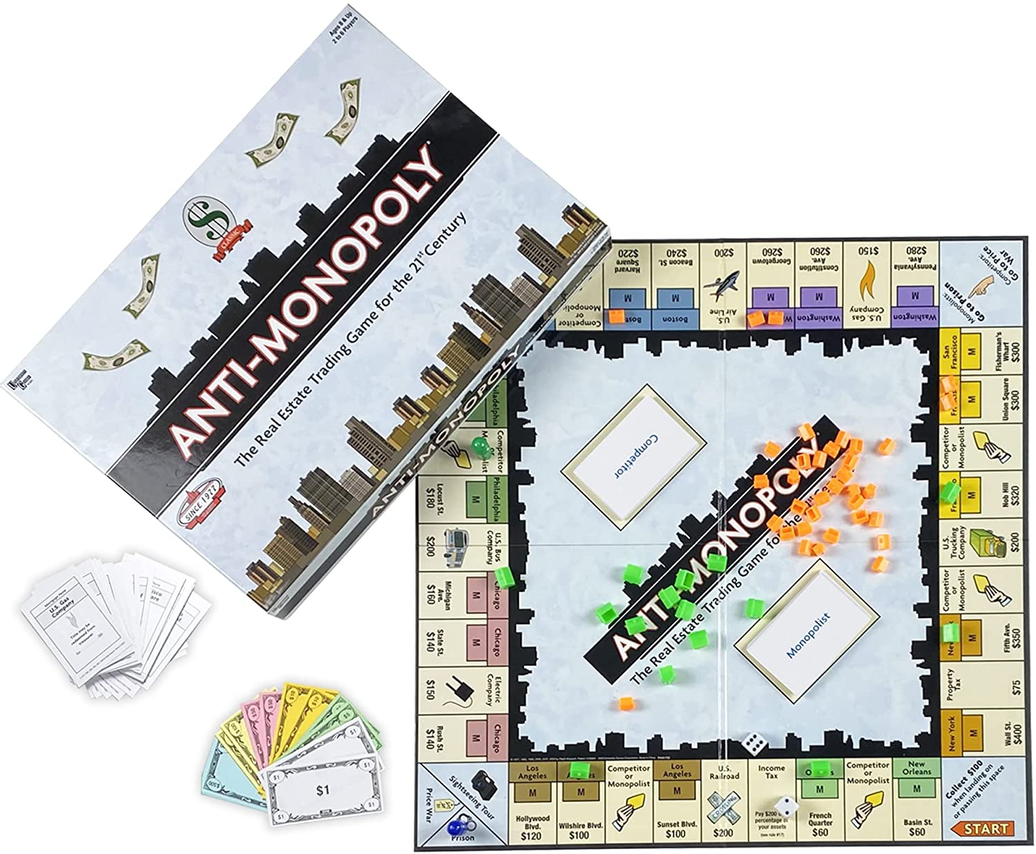 Anti-Monopoly Board Game