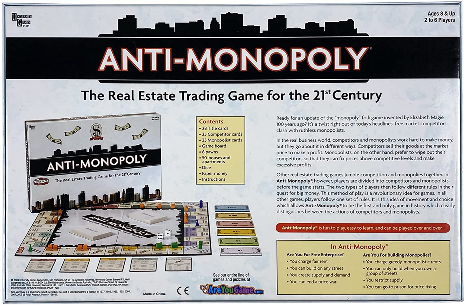 Anti-Monopoly Board Game