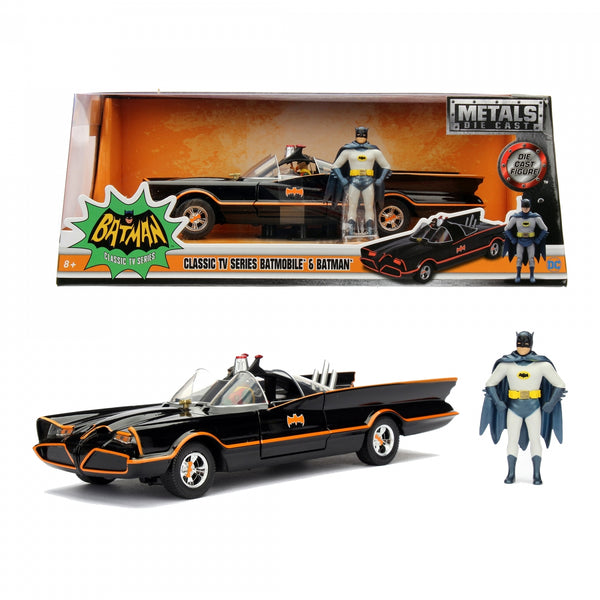 Jada 1:32 1966 Batmobile & Batman Figure – Classic TV Series Diecast Model 31703