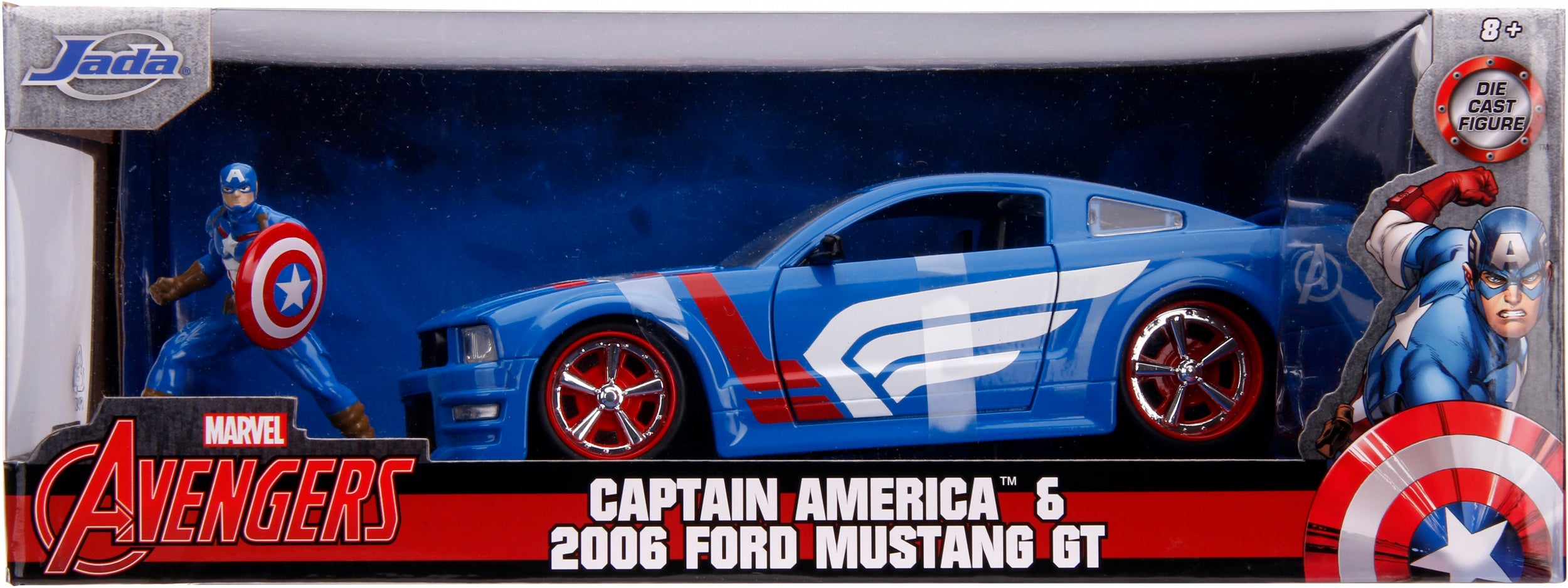 Jada Captain America & 2006 Ford Mustang GT