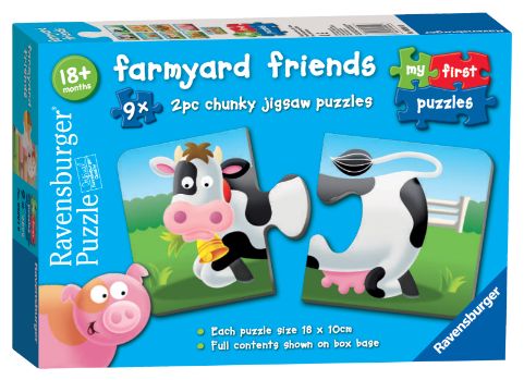 Ravensburger Farmyard Friends 9X 2 Piece Jigsaw