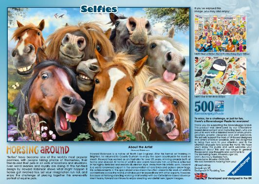 Selfies Horsing Around 500 Piece Jigsaw Puzzle