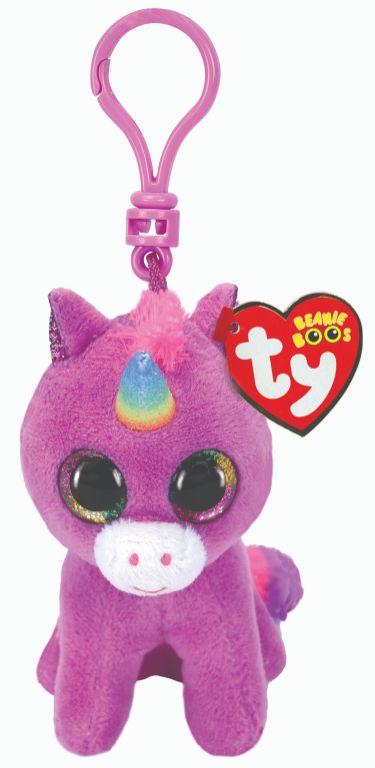 Ty Rosette Purple Unicorn Key Clip