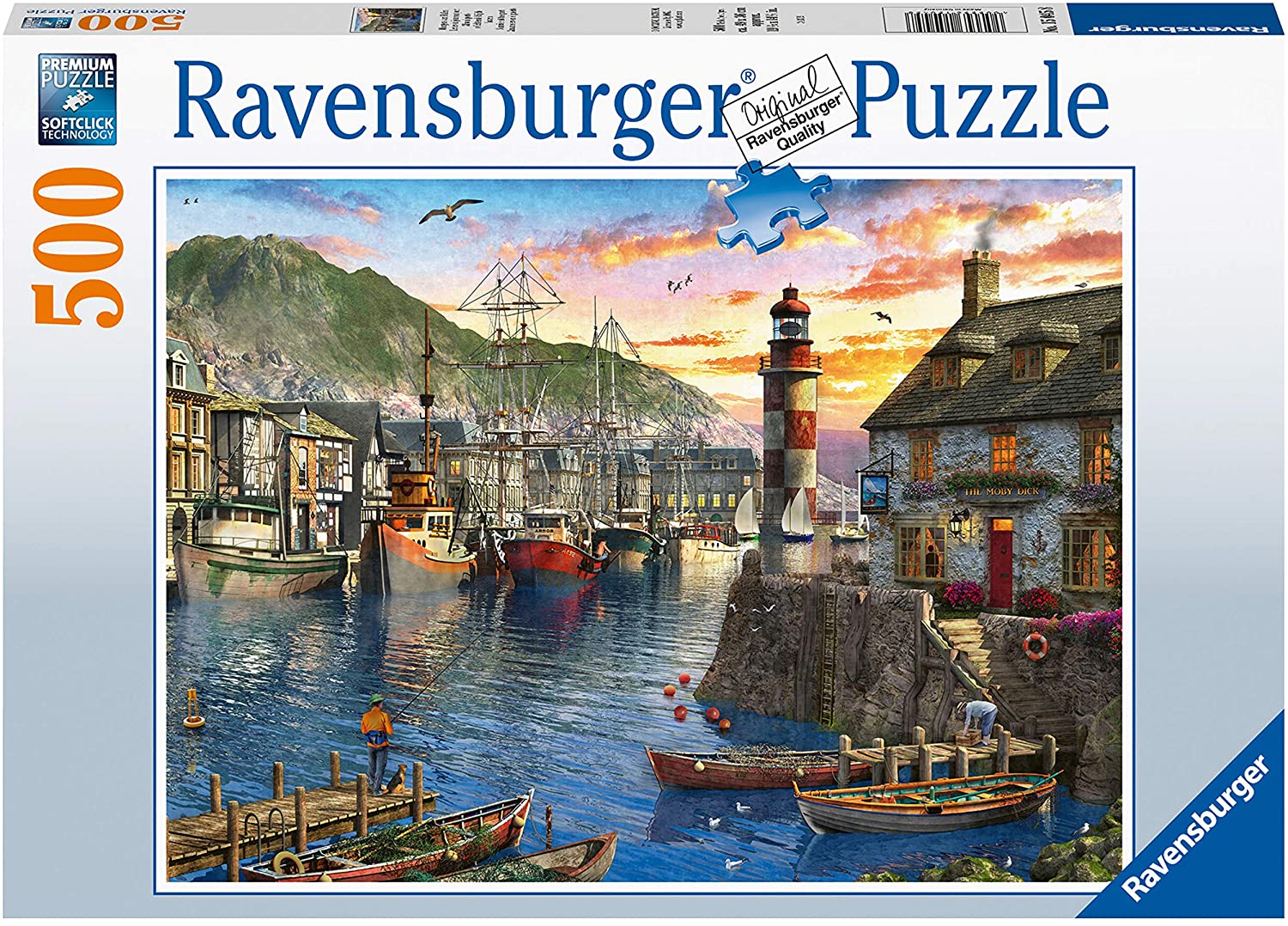 Sunrise At The Port 500 Piece Jigsaw Puzzle