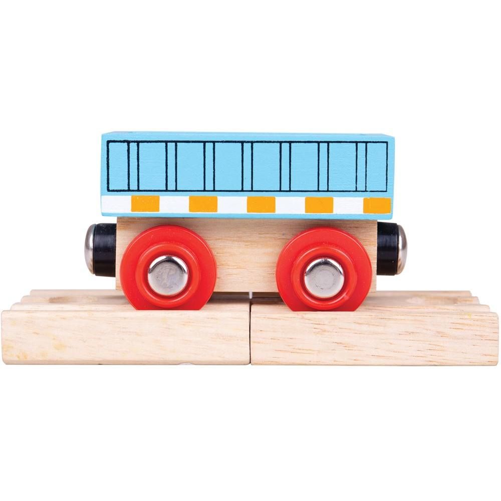 Blue Wagon For Wooden Train